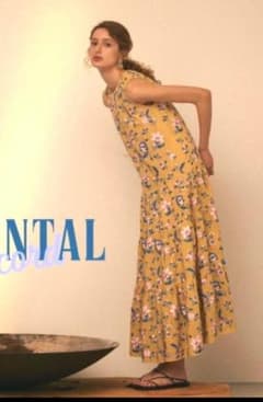 25年 極美品】グレースコンチネンタル ティアードロングワンピース 花
