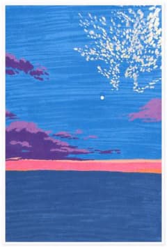 薄明の海　手描きポストカード　葉書　アートのサムネイル