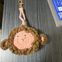 ハンドメイド ニット製 モンキー型 イヤホンケース