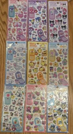 平成はっぴーフォン　シール　まとめ売り　9枚セットのサムネイル