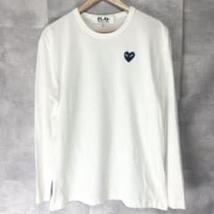 極美品】コムデギャルソン Tシャツ (長袖)メンズXLサイズ 白 黒ハート 