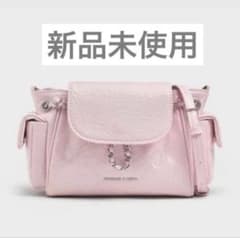 CHARLES & KEITH コットンキャンディピンク リュック バッグ - メルカリ
