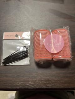 PINK AGE ヘアカーラー 2個 ＆ ヘアピンセットのサムネイル