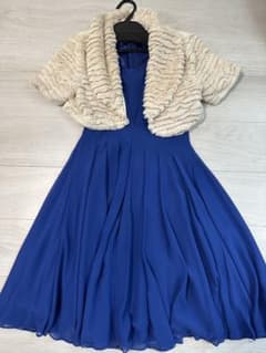 ✨美品✨パーティードレス ボレロセット ブルーのサムネイル