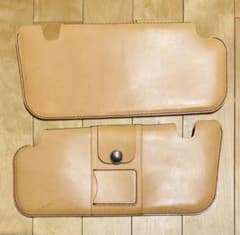 カネマツ工房】ジムニー JB64サンバイザーカバー 左右オーダー品 ジムニーjb64 jb74用 サンバイザー 本革カバー（カネマツ工房製