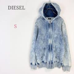 ◇ディーゼル【S】デニム風デザインパーカー 綿100% カジュアル