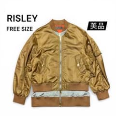 [미품] RISLEY 리즐리 어깨가 MA-1 재킷 카멜 FREE
