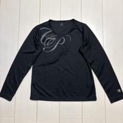 超美品　★Champion 長袖Tシャツ ゴールドロゴ★　速乾　レディースM