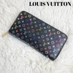 【極美品✨】ルイヴィトン　長財布　ジッピーウォレット　マルチカラー　ブラックのサムネイル