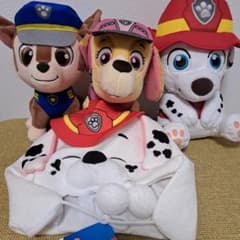 パウ・パトロール ぬいぐるみとキャップ４点セット