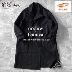 BEAMS orslow × fennica ロイヤルネイビーダッフルコート - メルカリ