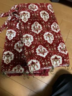 金華山　新格子赤　レッド　センターカーテンのサムネイル