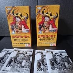 ワンピースカードゲーム 世界最強の戦士 2BOXセット　プロモ4枚　テープ付きのサムネイル