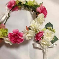 ウェディング  花かんむり.ブートニアのサムネイル