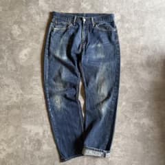 リーバイス 505 ストレート W34 L32 鬼ヒゲ フェード グランジ 古着