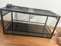 爬虫類用飼育ケージ ガラス製 サーモスタット付き - メルカリ