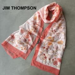 新品　JIM THOMPSON 紅葉柄　超大判ストール　カシミヤ シルク JIM THOMPSON】ジムトンプソン 未使用 シルク ストール 花柄 - メルカリ