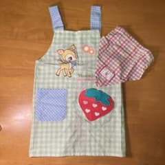 ★子供用エプロンセット　女の子　120㎝〜130㎝のサムネイル