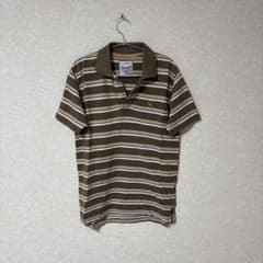 Realcrush ボーダー ポロシャツ ブラウンのサムネイル