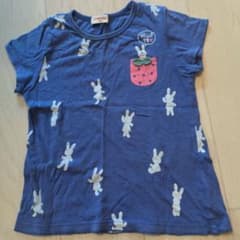 TINKERBELL ウサギ柄 半袖Tシャツとボーダーの 130cmのサムネイル