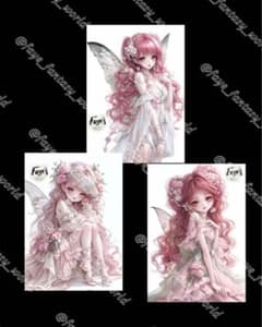 人物ステッカー　3枚セット　fairy girl Fのサムネイル