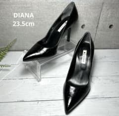 DIANA クロコダイル風 ブラックヒール 23.5cmのサムネイル