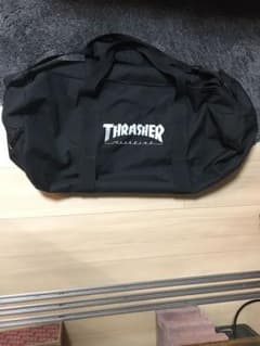 THRASHER スラッシャー ダッフルバッグ 刺繍ロゴ 大ボストン　黒のサムネイル