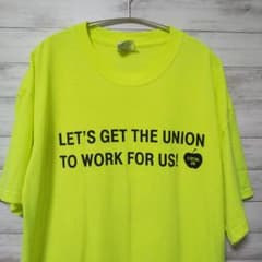 蛍光イエロー プリント Tシャツ XL USA古着 - メルカリ