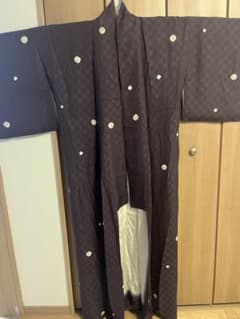 正絹　小紋　袷　身丈161cm ススキのサムネイル