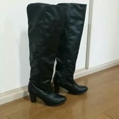 LLサイズ☆黒ニーハイブーツのサムネイル