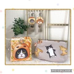 コヤンイサムチョン 4点セット パン猫A ポーチ 巾着袋 キーホルダー