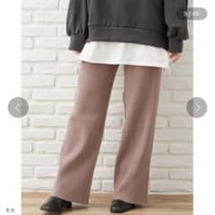 12Gニットリブストレートパンツのサムネイル