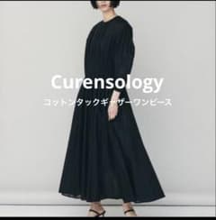 Curensology コットンタックギャザーワンピース 黒 - メルカリ