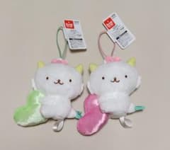 サンリオ がおぱわるぅ パステルハート マスコット ピンク ＆ グリーン セット