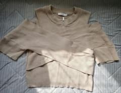 MURUA ZIPカシュクールハーフニット フロントジップのサムネイル