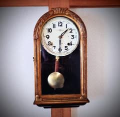 完動・美品〉精工舎 彫装飾R形ゼンマイ振り子掛け時計 - メルカリ