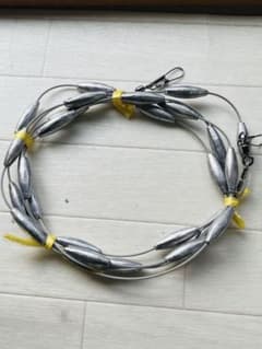 トローリング#ビシ鉛ナイロンコートワイヤー37×7×7 2.8m鉛7号25個