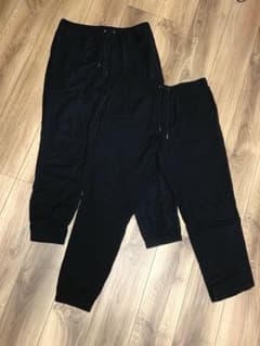 GU 黒 ジョガーパンツ Lサイズ　2着セットのサムネイル