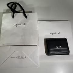 リナ様専用 agnes b 3つ折り財布 ブラックのサムネイル