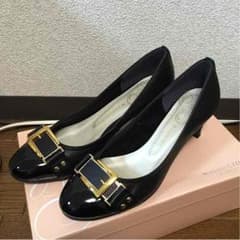 ★ほぼ新品★最終値下★WASHINGTON銀座ワシントン黒パンプス(23.0)★のサムネイル
