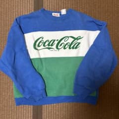 Coca-Cola ロゴスウェット 配色トレーナー マルチカラー 80sのサムネイル
