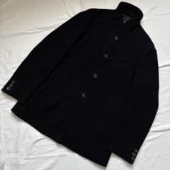 GIORGIO ARMANI 52 マオカラー ハーフコート 丸襟 ブラック - メルカリ