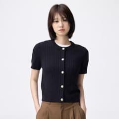 GU ケーブルニットカーディガン ネイビーのサムネイル