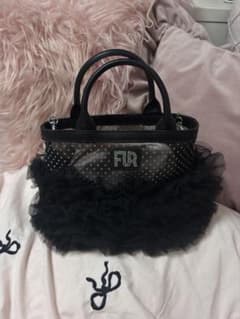 FURFUR ドット柄 チュール ハンドバッグ チュチュバッグ ブラック 黒 