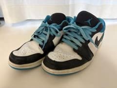 最終Nike AirJordan 1 Low ブラック/ホワイト/ブルーのサムネイル