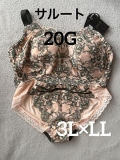 サルート 20G ナイトアップブラ ドレッシィ ショーツ セット 3L×LL