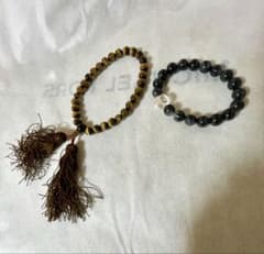 天然石 数珠 2点セット 虎目石 念珠 ブレスレットのサムネイル