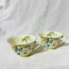 FLORA ティーカップ 2客セット 花柄 ボーンチャイナ ロイヤルドルトン