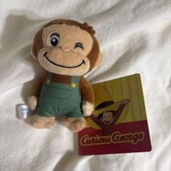おさるのジョージ ぽってりマスコット カラフルオーバーオール