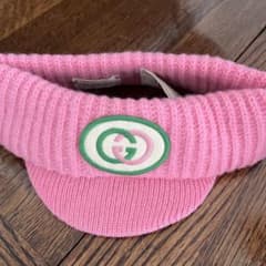 Gucci キッズ 12 ピンク サンバイザー GGロゴ